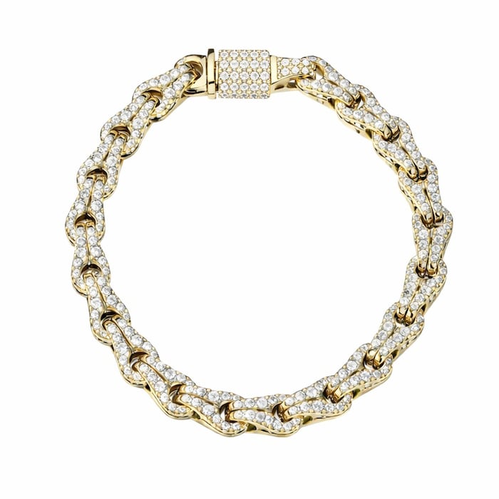 Di Modolo 18k Yellow Gold Falco 5.30cttw Diamond 8mm Bracelet