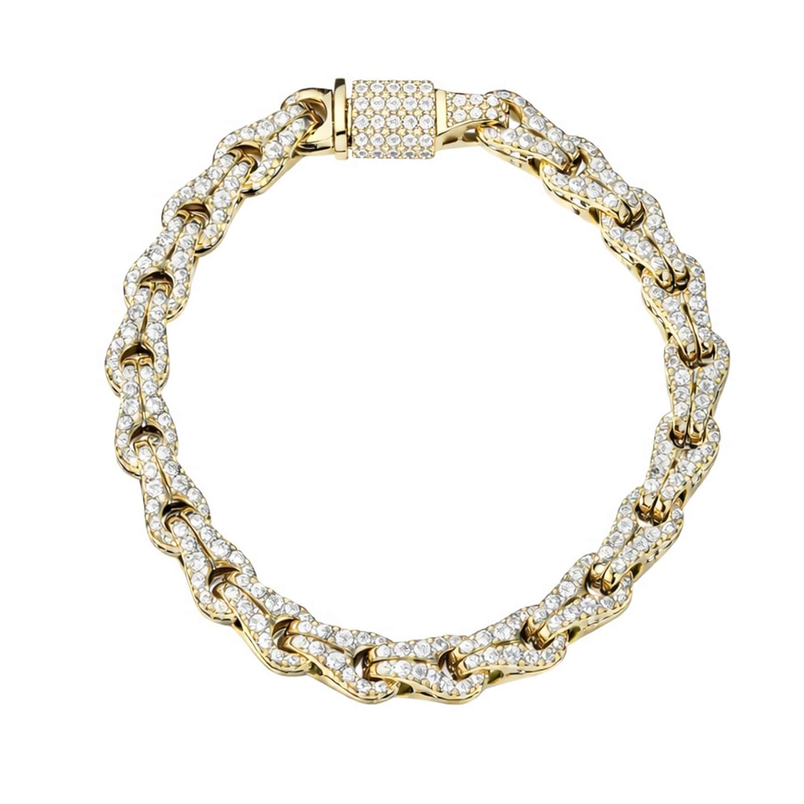 Di Modolo 18k Yellow Gold Falco 5.30cttw Diamond 8mm Bracelet