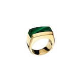 Di Modolo Mens Falco 18K Yellow Gold & Malachite Ring