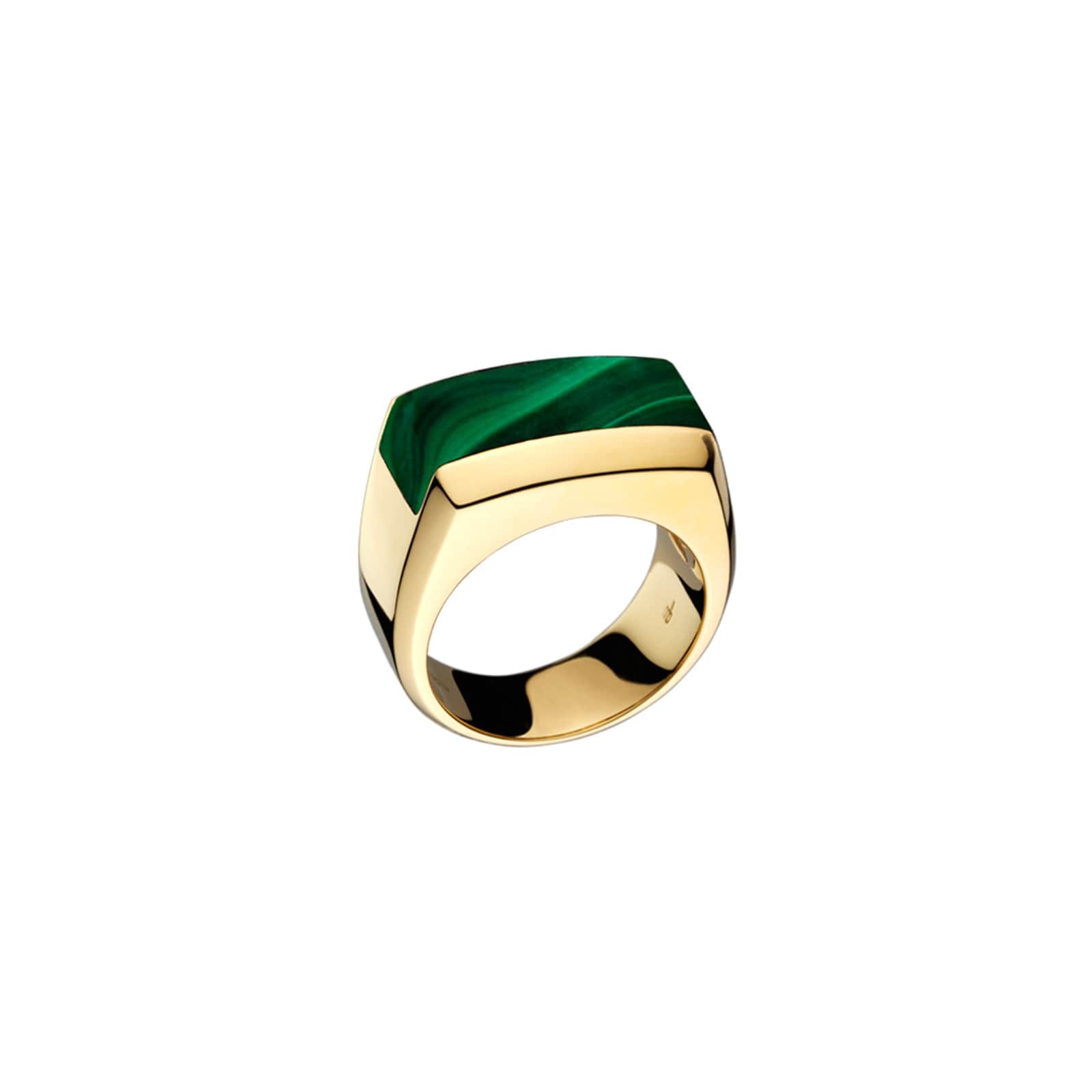 Di Modolo Mens Falco 18K Yellow Gold & Malachite Ring