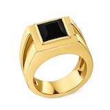 Di Modolo Mens Falco 18K Yellow Gold Square Onyx Ring