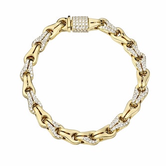 Di Modolo 18k Yellow Gold Falco 8mm 2.10cttw Diamond Bracelet