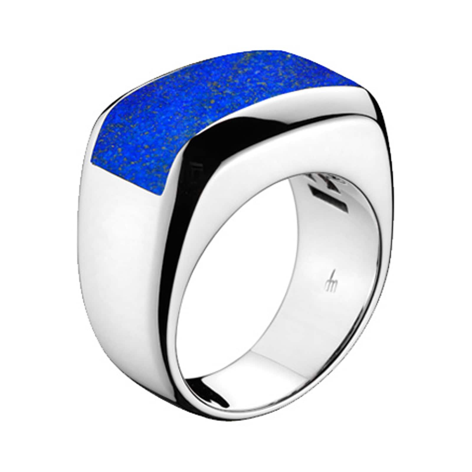 Di Modolo Mens Falco 18K White Gold & Blue Lapis Ring