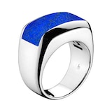 Di Modolo Mens Falco 18K White Gold & Blue Lapis Ring