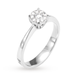 Ponte Vecchio Artemide brilliant cut 0.23 carat total weight diamond cluster ring in 18 carat white gold