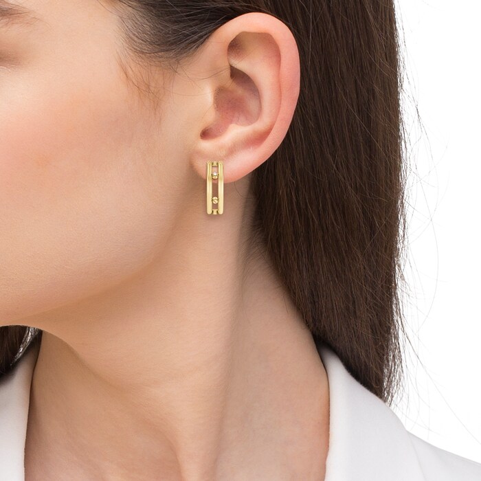 Tommy Hilfiger Yellow Gold Coloured Hardware Hoop Earrings