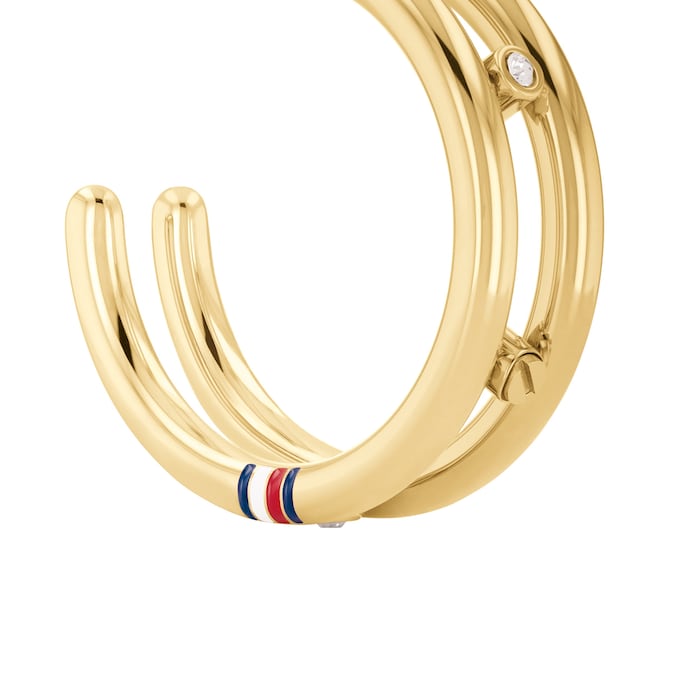 Tommy Hilfiger Yellow Gold Coloured Hardware Hoop Earrings