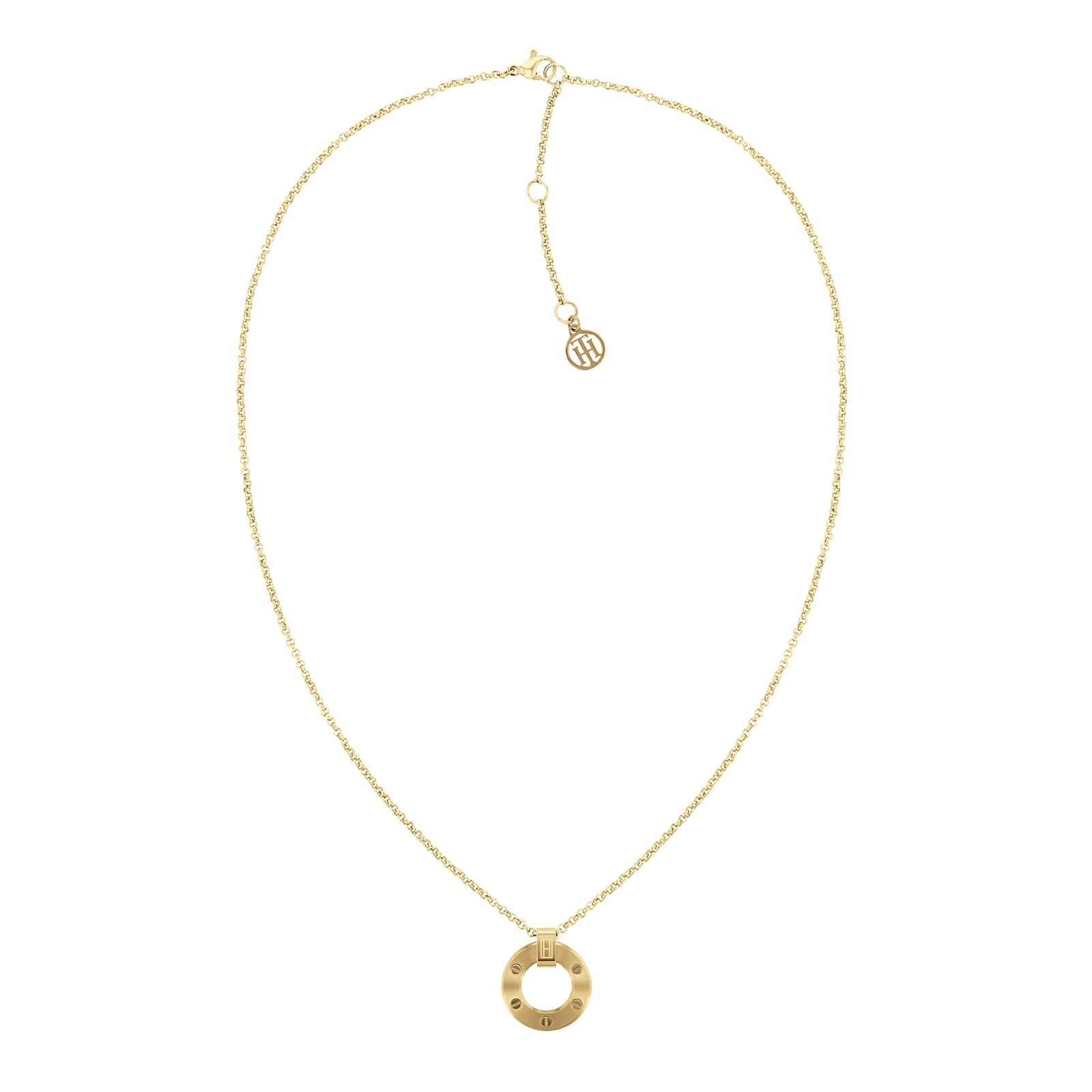 Tommy Hilfiger Yellow Gold Coloured Hardware Ring Pendant