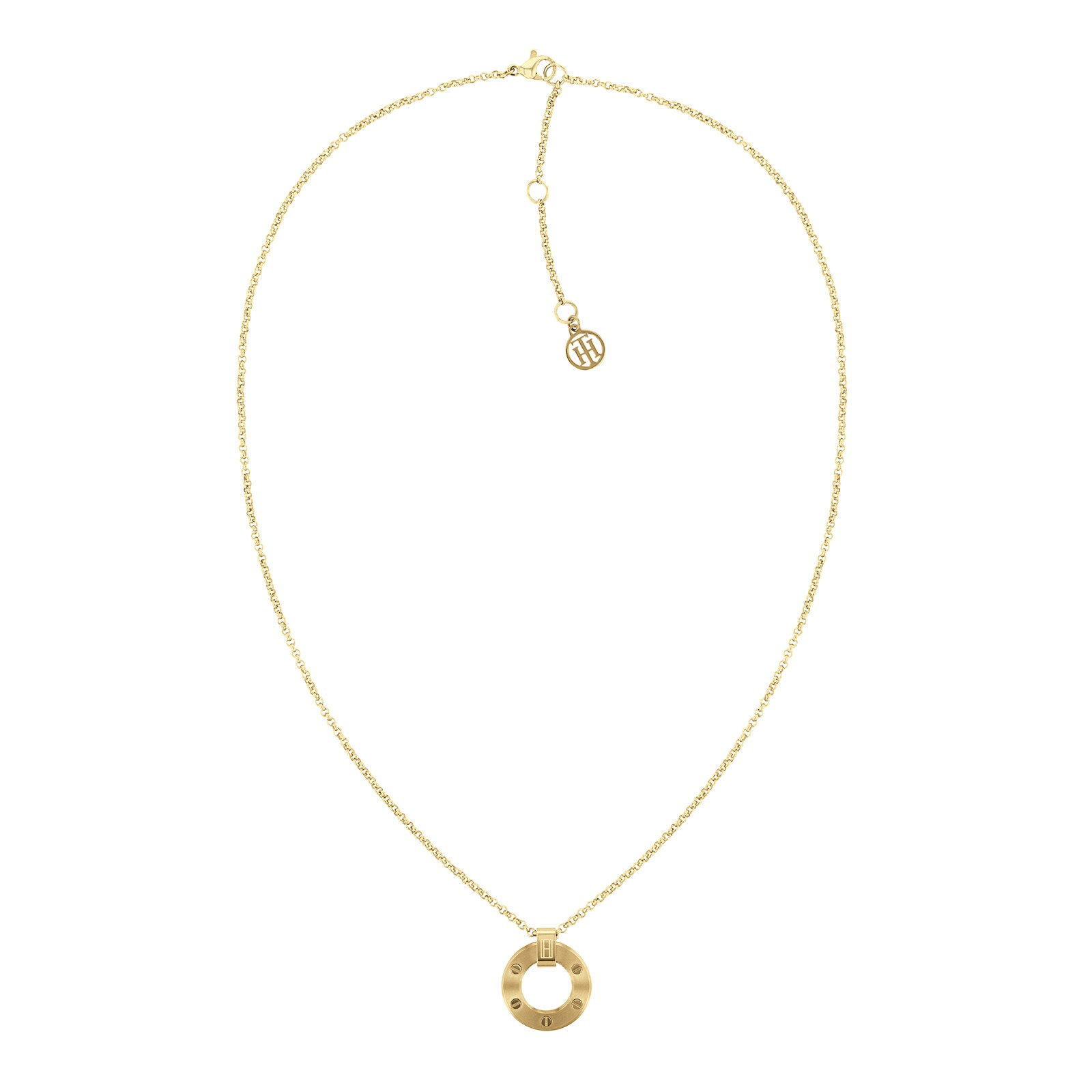 Tommy Hilfiger Yellow Gold Coloured Hardware Ring Pendant