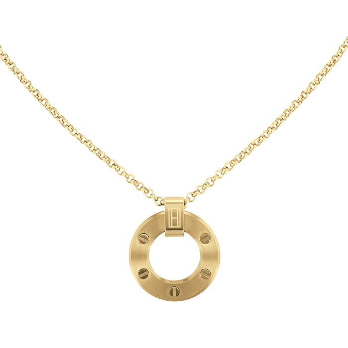 Tommy Hilfiger Yellow Gold Coloured Hardware Ring Pendant