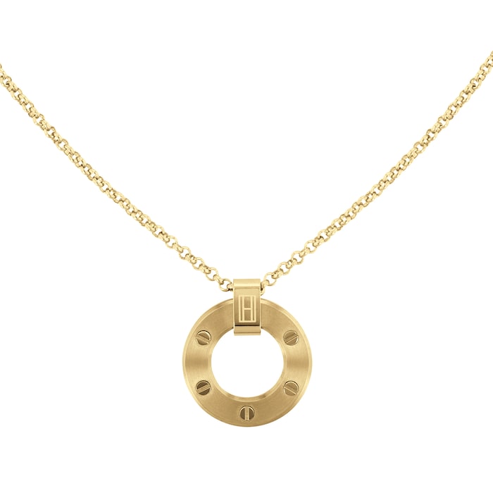 Tommy Hilfiger Yellow Gold Coloured Hardware Ring Pendant