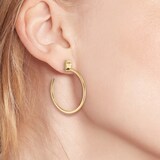 Tommy Hilfiger Yellow Gold Coloured Monogram Hoop Earrings