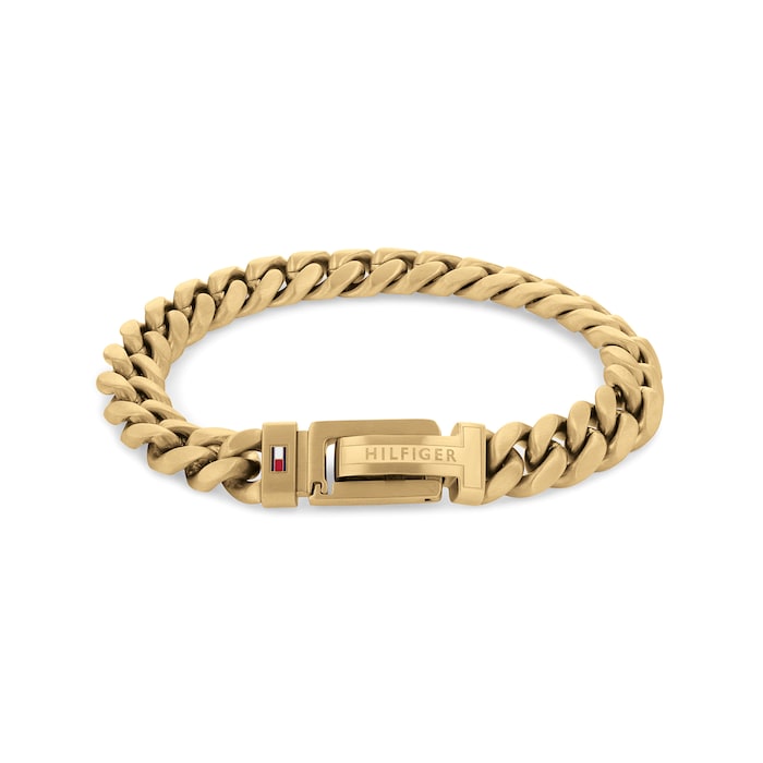Tommy Hilfiger Yellow Gold Coloured Gents Adjustable Braided Bracelet