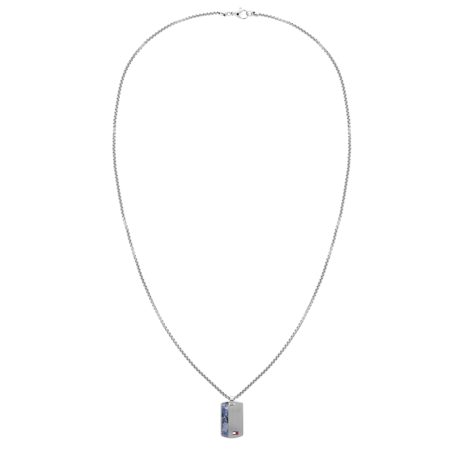 Tommy Hilfiger Stainless Steel Gents Beaded Stone Dog Tag