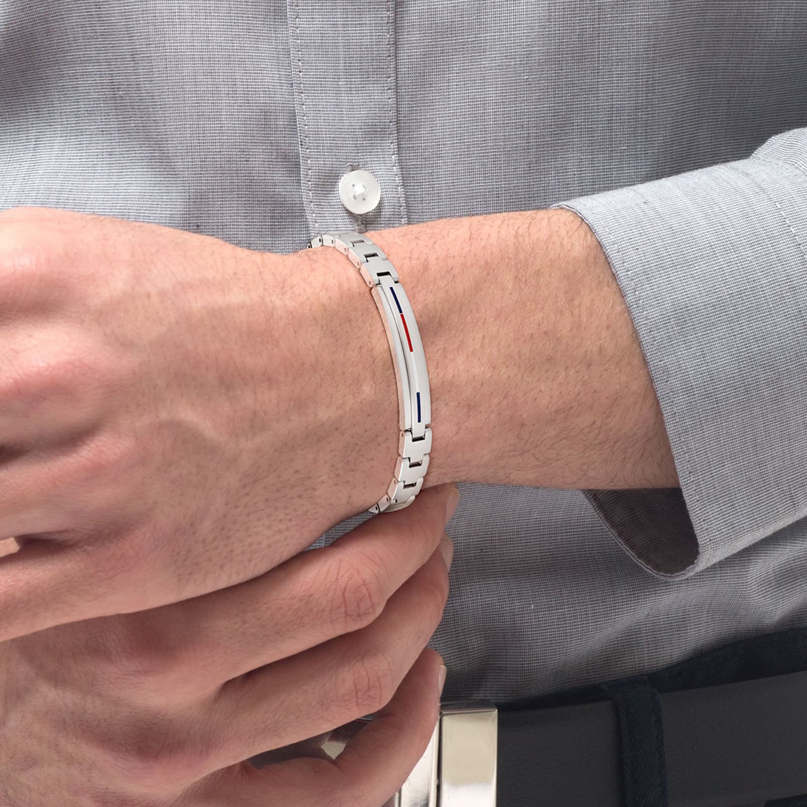Tommy Hilfiger Stainless Steel Gents Iconic ID Bracelet