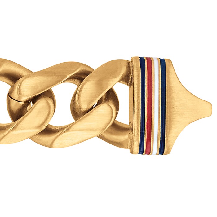 Tommy Hilfiger Yellow Gold Coloured Gents Chain Bracelet