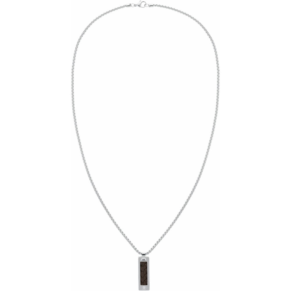 Tommy Hilfiger Mens Stainless Steel Dog Tag Pendant