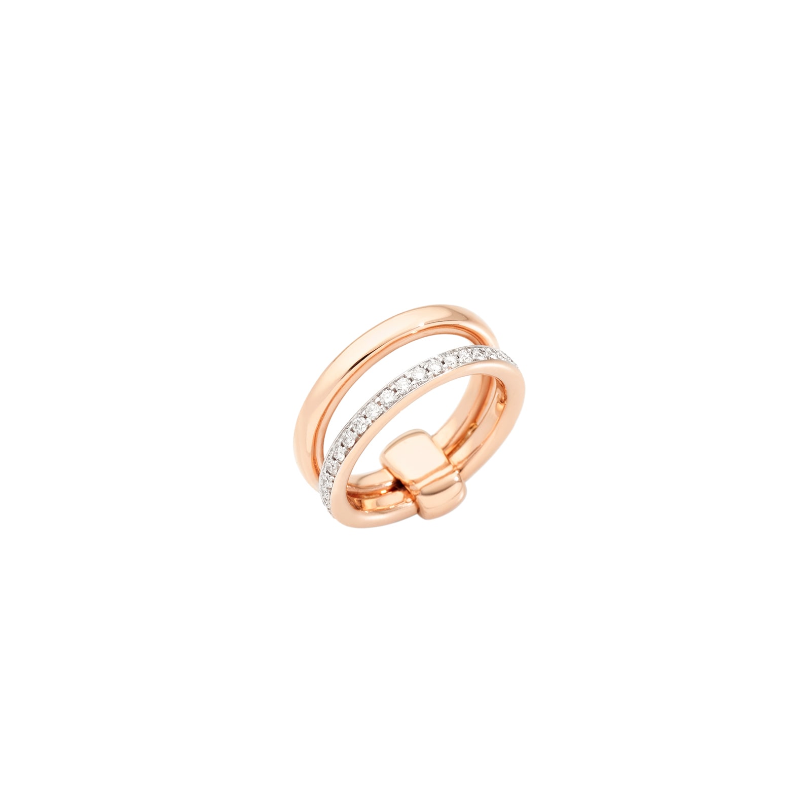 Together 18ct Rose Gold 0.40ct Diamond Ring - Ring Size M