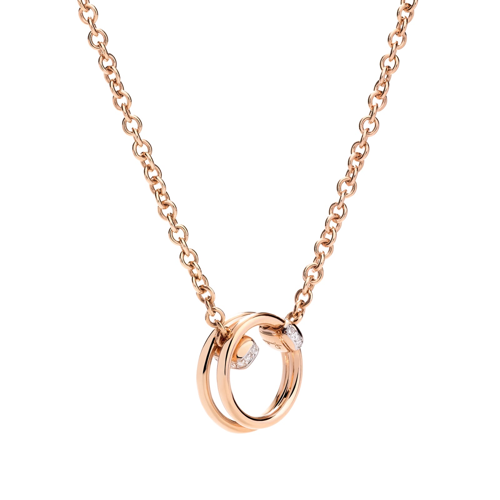 Together 18ct Rose Gold 0.10ct Diamond Pendant