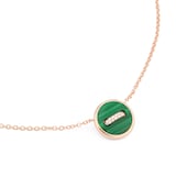 Pomellato Pom Pom Dot 18ct Rose Gold Malachite & Mother of Pearl 0.05ct Diamond Pendant