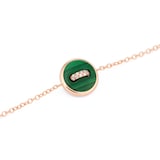 Pomellato Pom Pom Dot 18ct Rose Gold Malachite & Mother of Pearl 0.03ct Diamond Bracelet