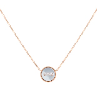 Pomellato Pom Pom Dot 18ct Rose Gold Mother of Pearl & 0.05ct Diamond Pendant