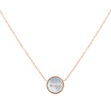 Pomellato Pom Pom Dot 18ct Rose Gold Mother of Pearl & 0.05ct Diamond Pendant