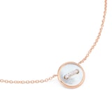 Pomellato Pom Pom Dot 18ct Rose Gold Mother of Pearl & 0.05ct Diamond Pendant