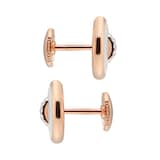 Pomellato Pom Pom Dot 18ct Rose Gold Mother of Pearl & 0.07ct Diamond Earrings