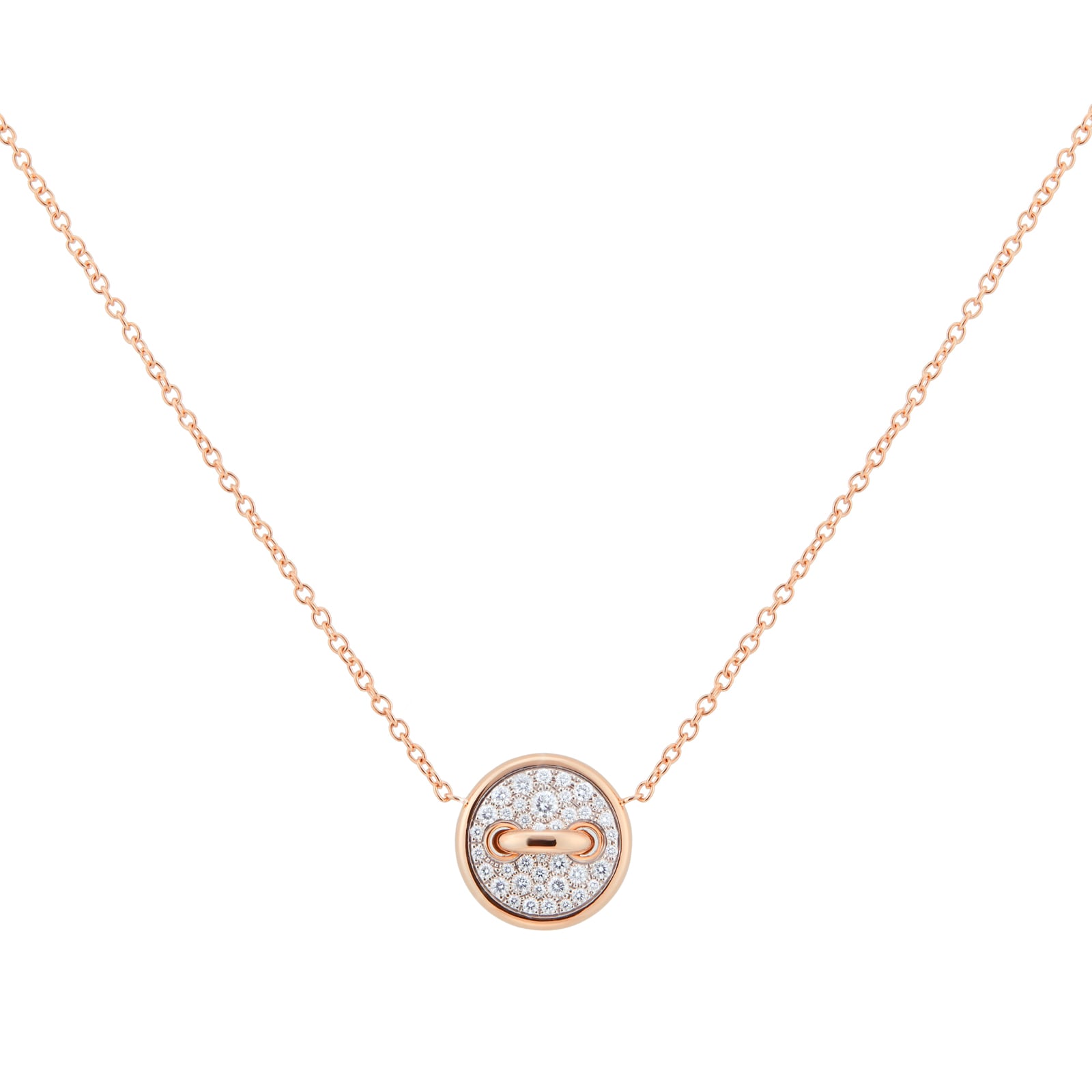 Pomellato Pom Pom Dot 18ct Rose Gold Mother of Pearl & 0.40ct Diamond Pave Pendant Pomellato Pom Pom Dot 18ct Rose Gold Mother of Pearl & 0.40ct Diamond Pave Pendant