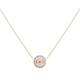 Pomellato Pom Pom Dot 18ct Rose Gold Mother of Pearl & 0.40ct Diamond Pave Pendant