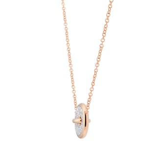 Pomellato Pom Pom Dot 18ct Rose Gold Mother of Pearl & 0.40ct Diamond Pave Pendant
