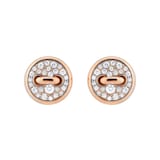 Pomellato Pom Pom Dot 18ct Rose Gold 0.40ct Diamond Pave Earrings