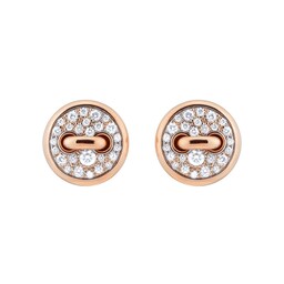 37190049 - Pom Pom Dot 18ct Rose Gold 0.40ct Diamond Pave Earrings