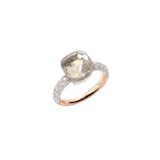 Pomellato 18K Rose Gold Nudo Classic Diamond & White Topaz Ring - Size 6.75