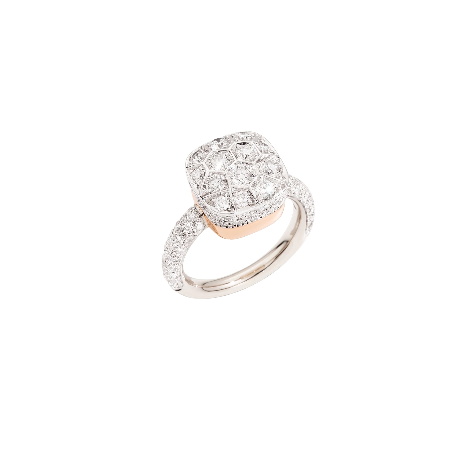 Pomellato 18K White Gold Nudo Maxi Diamond Ring - Size 6.25 Pomellato 18K White Gold Nudo Maxi Diamond Ring - Size 6.25
