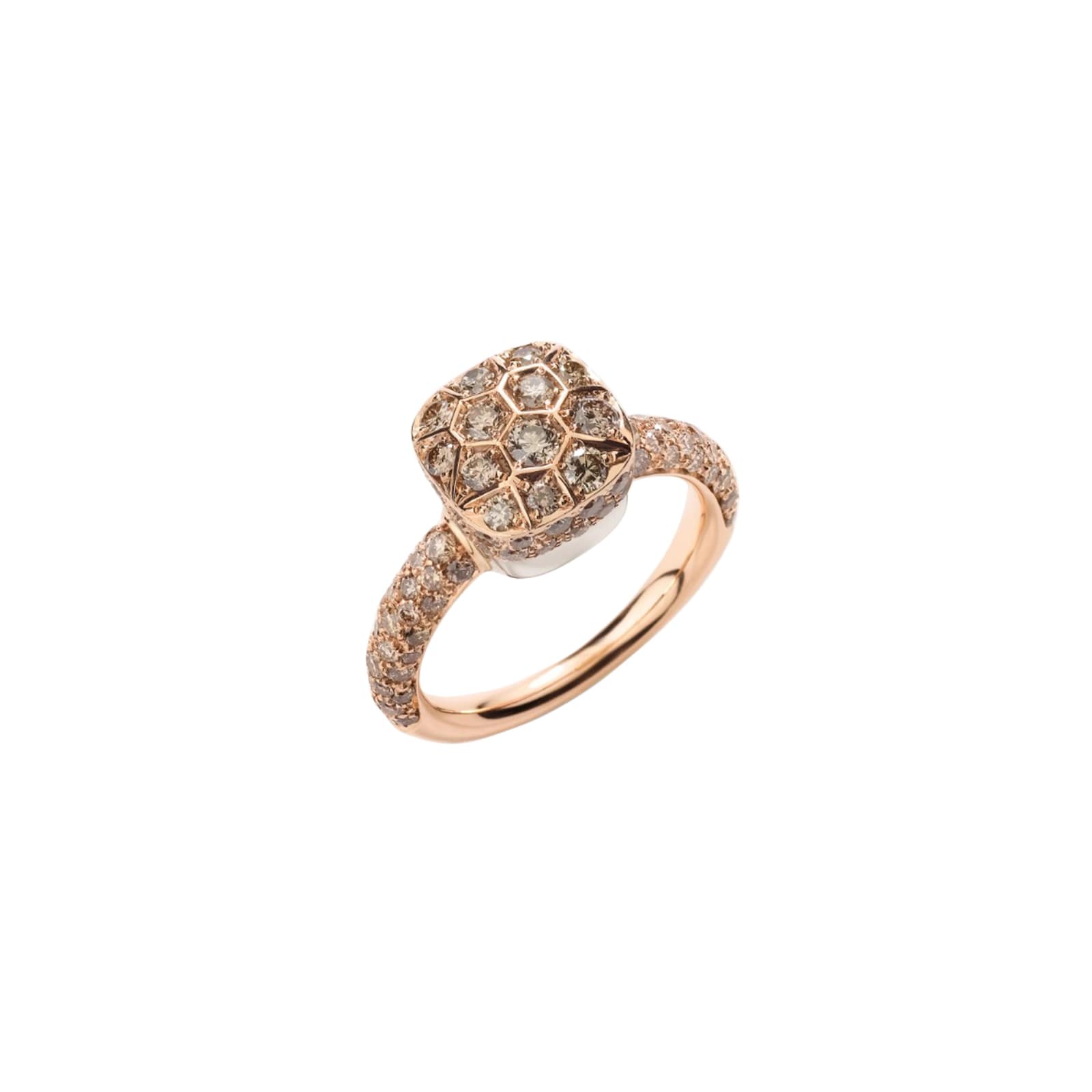 Pomellato 18K Rose Gold Nudo Classic Brown Diamond Ring - Size 6.75 Pomellato 18K Rose Gold Nudo Classic Brown Diamond Ring - Size 6.75