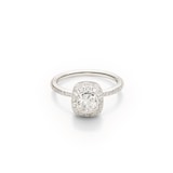 Pomellato 18K White Gold Nudo Petit Diamond Ring - Size 6.75