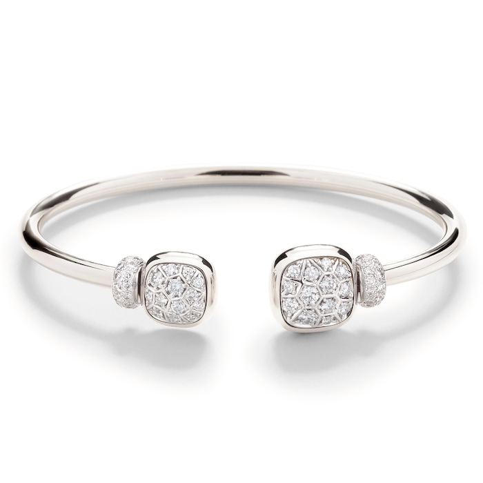 Pomellato 18K White Gold Nudo Diamond Bracelet - Medium