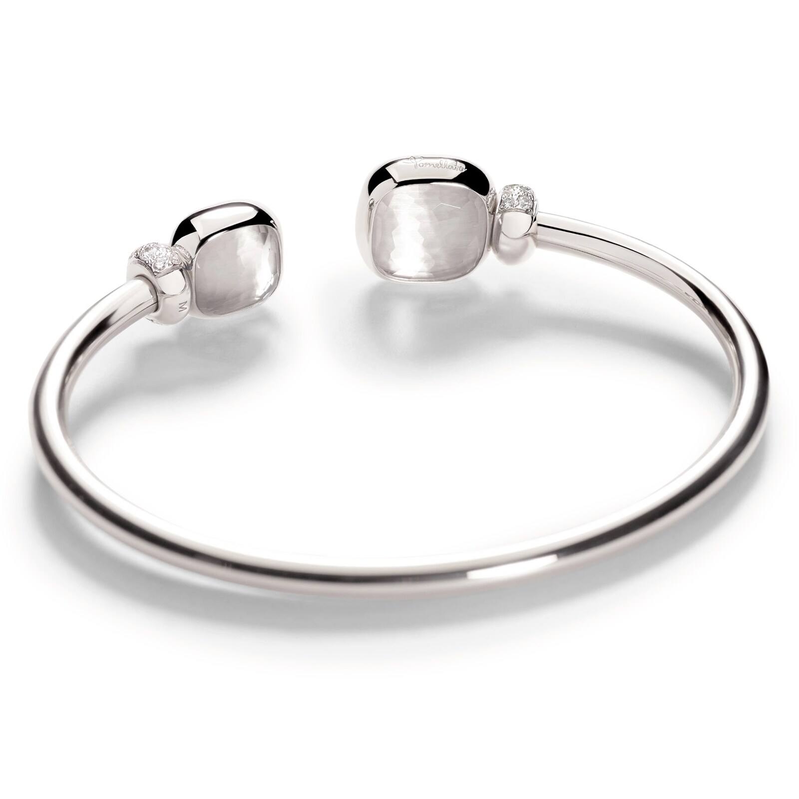 Pomellato 18K White Gold Nudo Diamond Bracelet - Medium