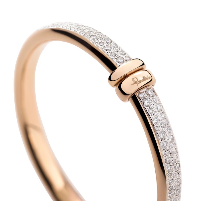 Pomellato 18K Rose Gold Iconica Diamond Bangle - Medium