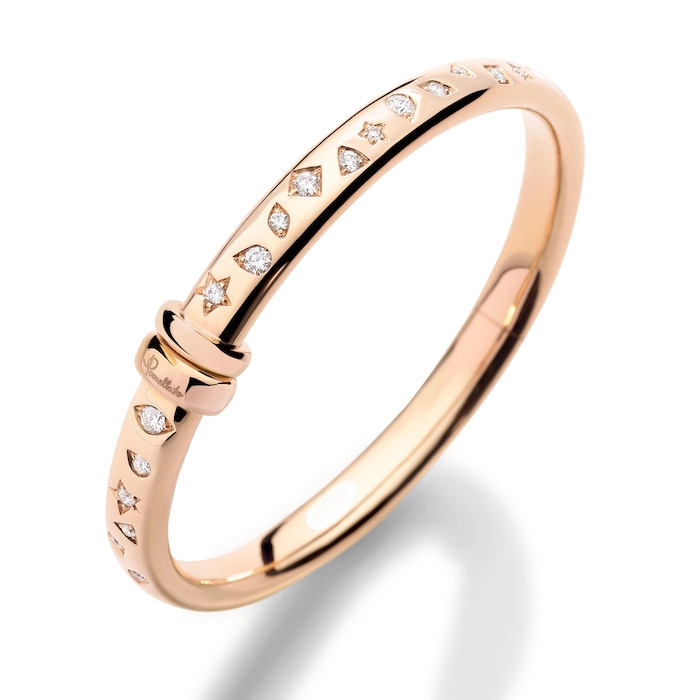 Pomellato 18K Rose Gold Iconica Diamond Bangle - Medium