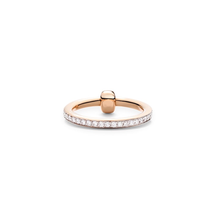 Pomellato 18K Rose Gold Pomellato Together Diamond Ring - Size 6.25