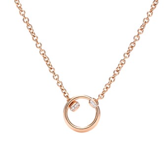 Pomellato 18K Rose Gold Pomellato Together Diamond Pendant Necklace Pomellato 18K Rose Gold Pomellato Together Diamond Pendant Necklace