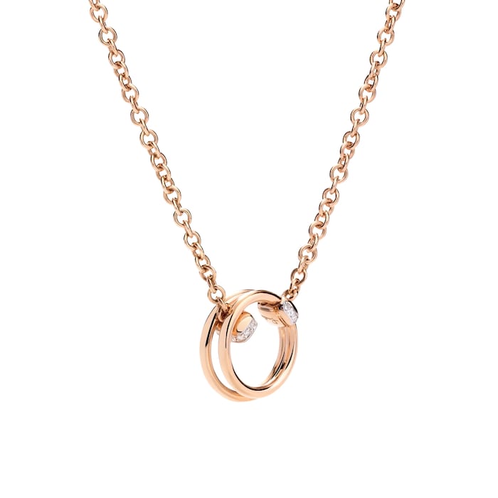 Pomellato 18K Rose Gold Pomellato Together Diamond Pendant Necklace