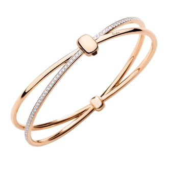 Pomellato 18K Rose Gold Pomellato Together Diamond Twist Bangle - Medium Pomellato 18K Rose Gold Pomellato Together Diamond Twist Bangle - Medium