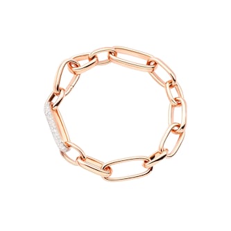 Pomellato 18K Rose Gold Iconica Slim Diamond Bracelet - Size Medium Pomellato 18K Rose Gold Iconica Slim Diamond Bracelet - Size Medium