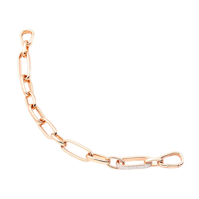 Pomellato 18K Rose Gold Iconica Slim Diamond Bracelet - Size Medium