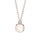 Pomellato 18K Rose & White Gold Nudo Classic Diamond, White Topaz & Mother Of Pearl Pendant Necklace
