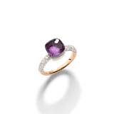 Pomellato 18K Rose & White Gold Nudo Petit Diamond & Amethyst Ring